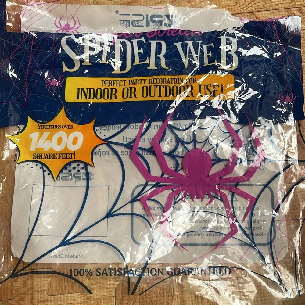 Zpisf spider web over 1400 sq ft indoor outdoor use party Halloween decorations